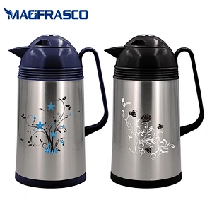 Bulk Sale Eco Friendly OEM Glass Refill Arabic Stainless Steel Coffee Pot with Custom Decal
