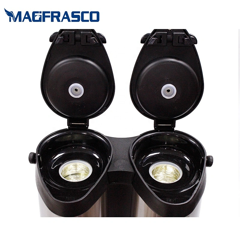 hot water double head container stainless steel glass refill  tea coffee airpot pump flask