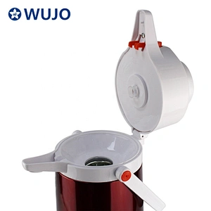 air pressure pump pot flask vacuum hot coffee tea thermos stainless steel airpot