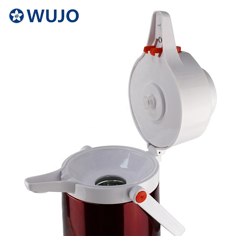 air pressure pump pot flask vacuum hot coffee tea thermos stainless steel airpot
