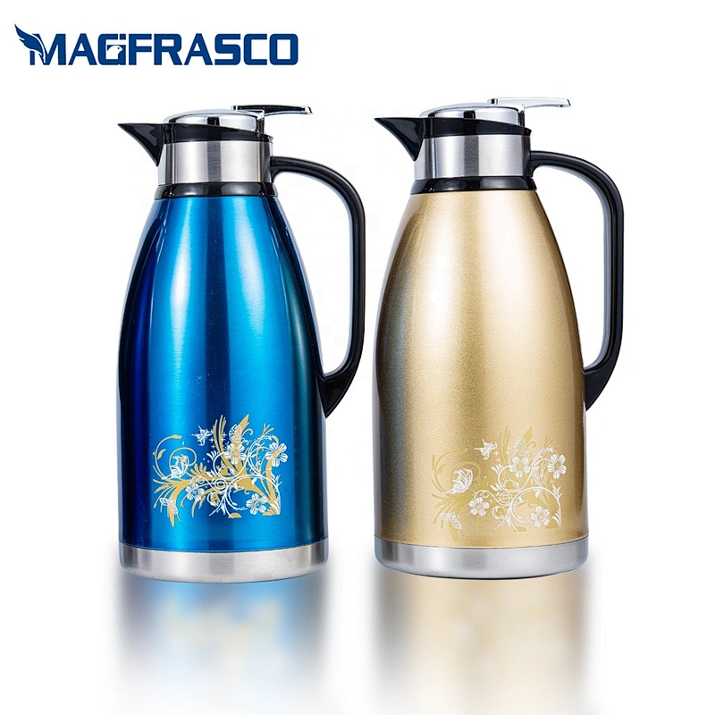 Wholesale 2L 3L Candle Burn Proof Vacuum Saudi Yemen Arabic Thermal Double Wall Stainless Steel Coffee Pot