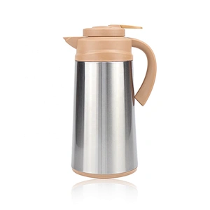 1L 1.3L 1.6L 1.9L custom wholesale double wall stainless steel coffee pot with glass liner