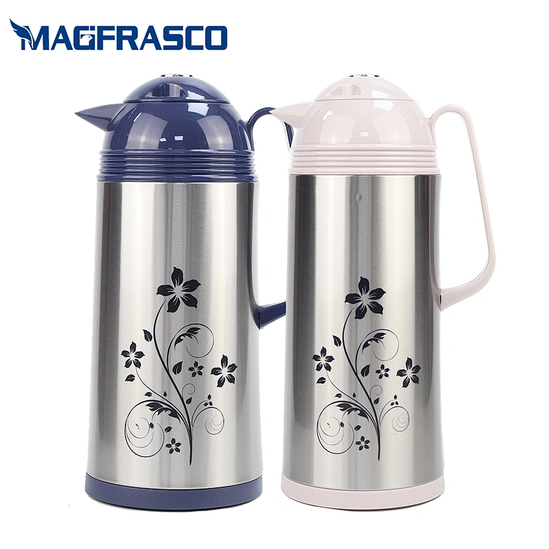 Bulk Sale Eco Friendly OEM Glass Refill Arabic Stainless Steel Coffee Pot with Custom Decal