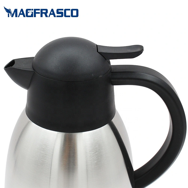 Factory Double Wall Stainless Steel Silver Hotel  Pour Over Dallah Thermal Vacuum Tea Coffee Pot Arabic