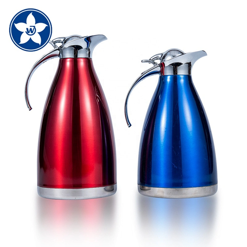 1L 1.5L 2L Red Royal commerical airline hotel double wall stainless steel vacuum jug