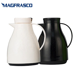 WUJO 0.5L 1L 2L glass liner thermos vacuum jug plastic coffee pot leak-proof vacuum flask