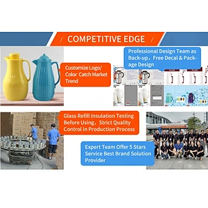 1L new design custom glass liner thermal insulation coffee thermos arabic plastic tea vacuum flask manufacturer