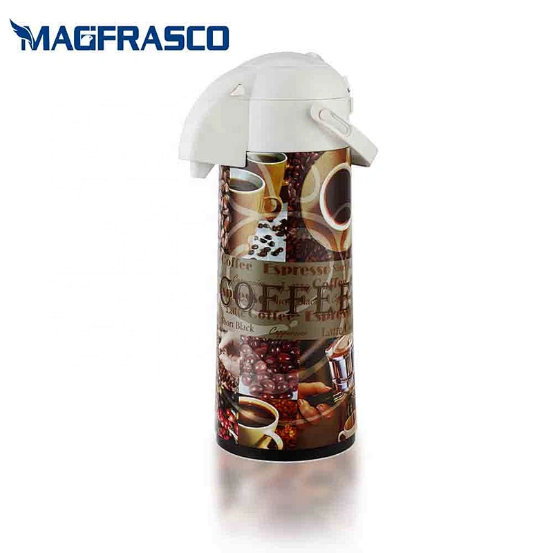 OEM Free Design Insulated Vacuum Water Coffee Press Pump Air Pressure Flask Thermos Pot with Good Price