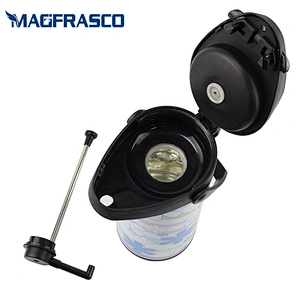 Factory 1.9L Capacity Beautiful Decoration SS Straw Pump Iron Meta Coffeel Airpot with Glass Liner Inner