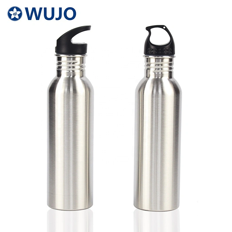 Magfrasco single wall cheap white black stainless steel water bottles sport
