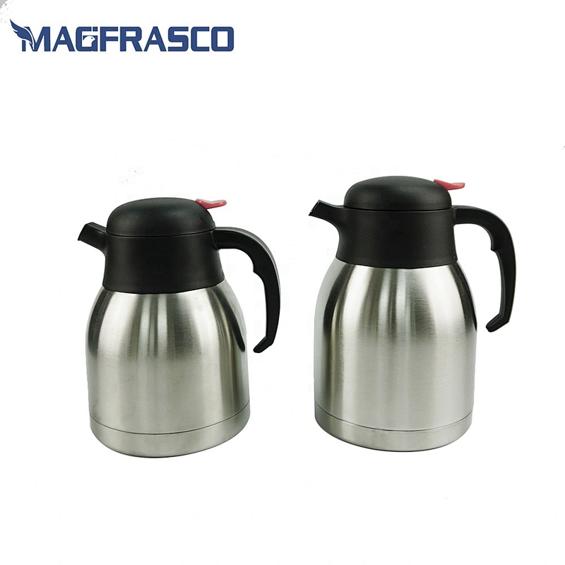1.2L 1.5L 2.0L Restaurant Hotel Airline Double Wall Stainless Steel Thermos Saudi Vacuum Arabic Coffee Pot
