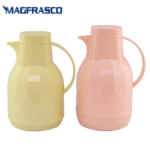 FDA 1L 1.5L 2L Hot Cold Thermal Vacuum Plastic Yemen Coffee Pots with Glass Refill Inner