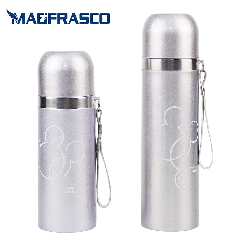 Factory Eco Friendly Mikey Keep Cold Hot Vacuum Double Wall Stainless Steel Bottle with Rope