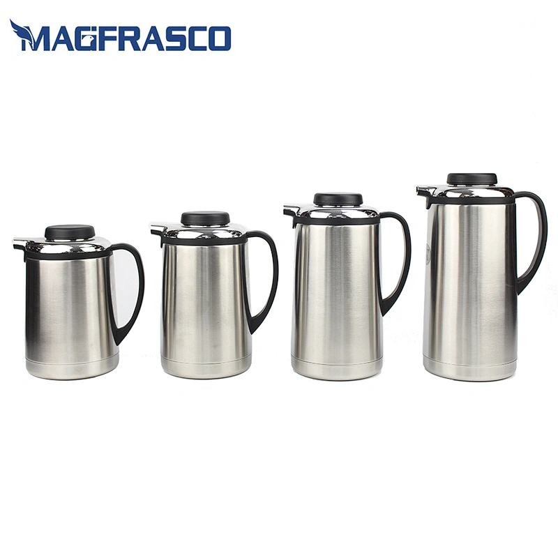 Wholesale Double Wall Stainless Steel  Silver Insulated  Stanley Arabic Coffee Pot for Airline Restaurant Hotel