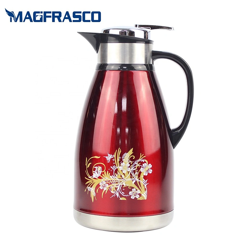 Factory OEM Free Design 2L 3L Blue Classical Good Price Arabic Coffee Pot Double Wall Stainless Steel
