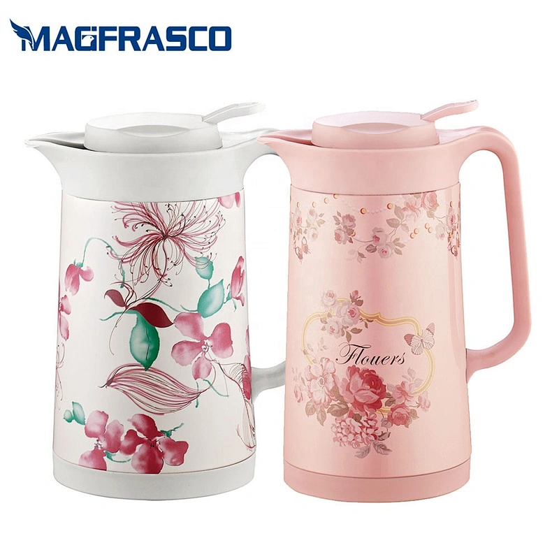 Manufacturer Cold Hot Coffee Pot Metal Vacuum Jug  Water Tea Thermos Flask with Glass Refill