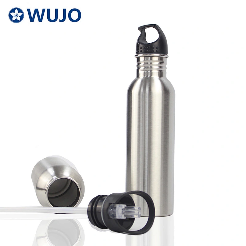 Magfrasco sports custom sports double wall stainless steel silver gym water bottle