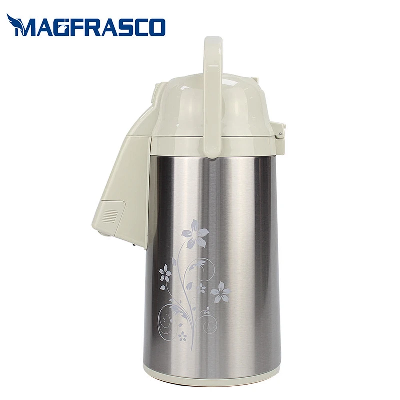 3L Factory OEM Best Glass Refill Stainless Steel Body AirPot with Decal