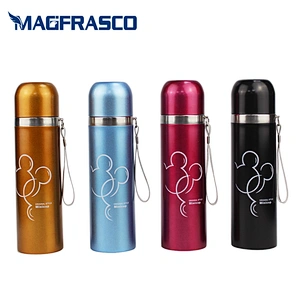 Factory Eco Friendly Mikey Keep Cold Hot Vacuum Double Wall Stainless Steel Bottle with Rope