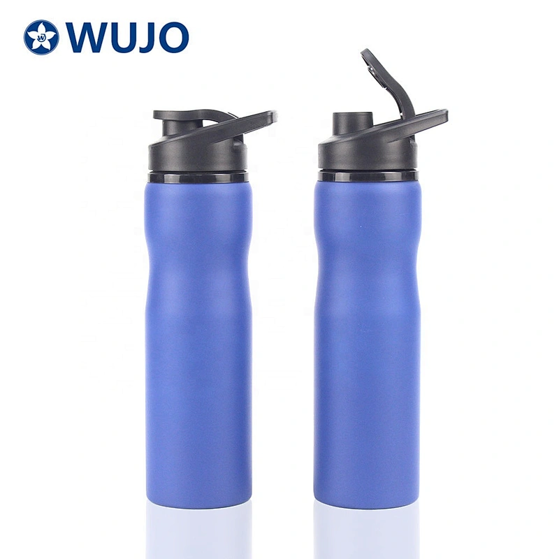 Magfrasco 700ml single wall blue stainless steel drinking water bottles
