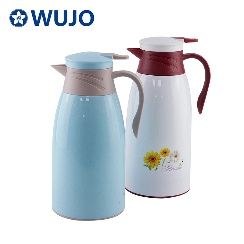 1L BEST SELLING  vacuum hot cold tea coffee pot plastic thermos vacuum flask glass inner