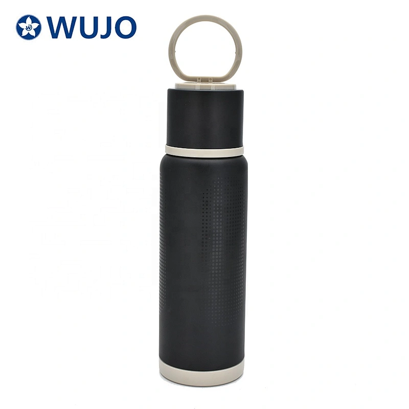 Magfrasco 350ml / 500ml silver black double wall thermos stainless steel