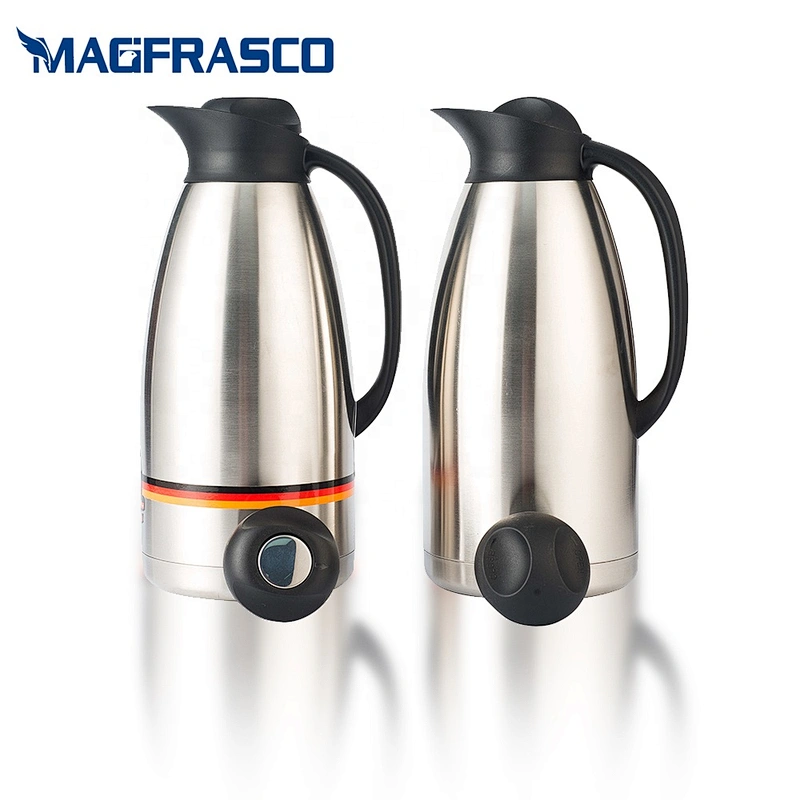 WUJO 3L hotel serving big silver thermos hot cold tea thermos stainless steel vacuum flask