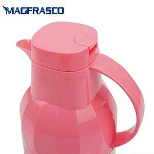 FDA 1L 1.5L 2L Hot Cold Thermal Vacuum Plastic Yemen Coffee Pots with Glass Refill Inner