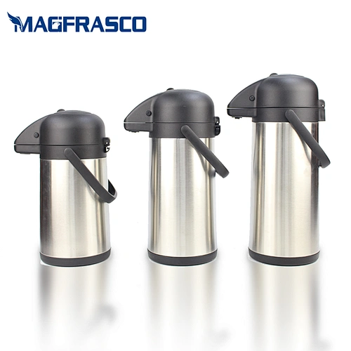 Factory Big Capacity Chile Brazil Pump Dispenser Stainless Steel Double Insulated Air Pressure Coffee Pot