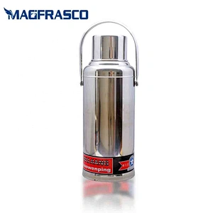 Factory 2L 3.2L SONCAP  Custom Water Insulated Stainless Steel vacuum flask with Glass Refill Inner