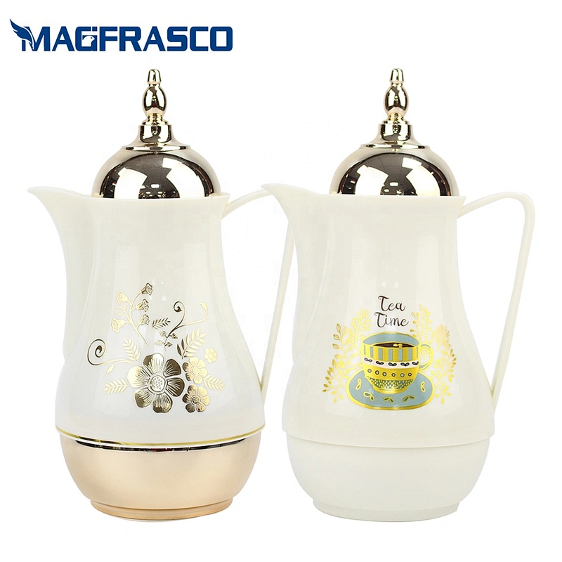 Factory 1L 1000ml Glass Liner Hot Cooler Coffee Tea Water Thermos Pot Plastic Vacuum Jug with Lids