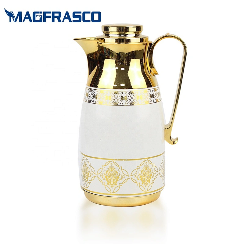 0.7L 1L High Quality Color Pattern Arab Saudi Yemen Coffee  Tea Thermos Vacuum Flask with Glass Liner