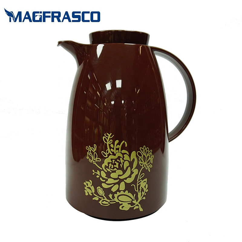 Magfrasco 0.5L 1L 1.5L 2L pink white  plastic glass liner vacuum flasks coffee pot