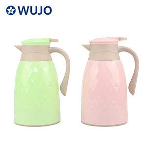 1L BEST SELLING  vacuum hot cold tea coffee pot plastic thermos vacuum flask glass inner
