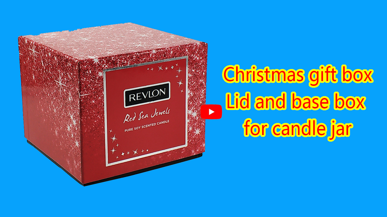 Lid and base box for candle jars