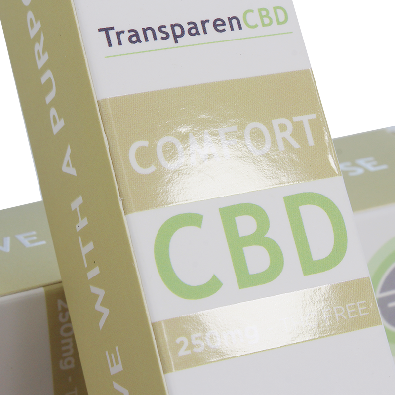 cbd oil matt glossy paper box