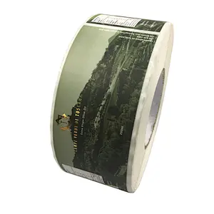 matt lamination adhesive roll package label with logo gold stamping