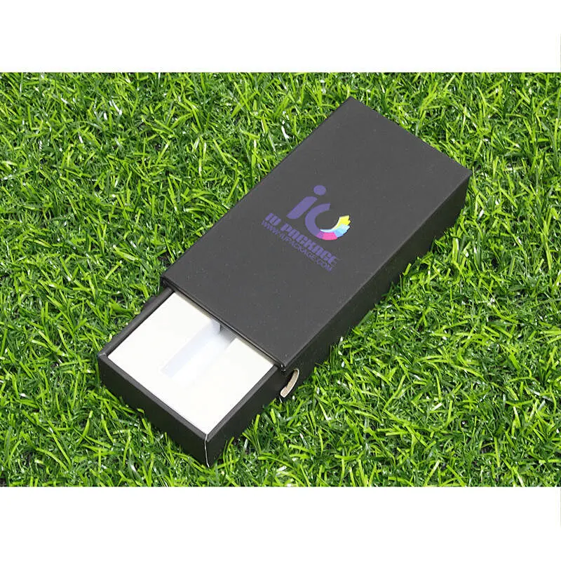 CR black velvet film matt printing paper package box for vaping pen insert