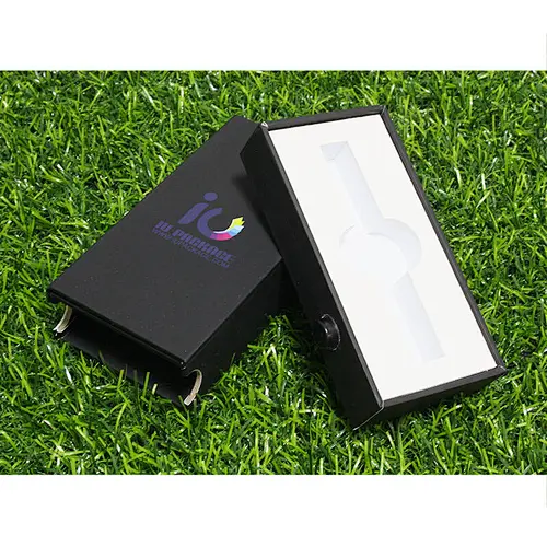 CR black velvet film matt printing paper package box for vaping pen insert