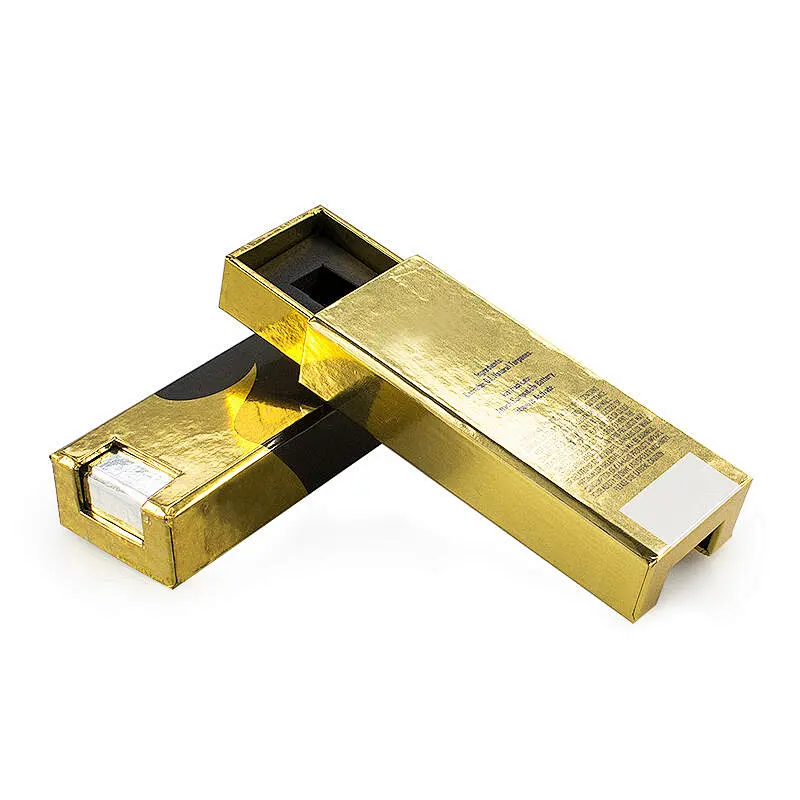 foil gold paper package box with insert for vape pen package