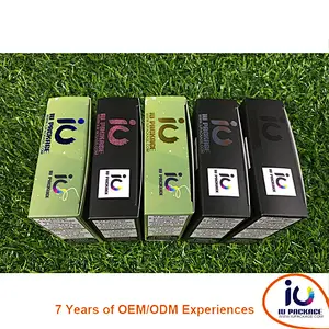 two tuck end paper box gold stamping for 3x10ml oil liquid bottle package