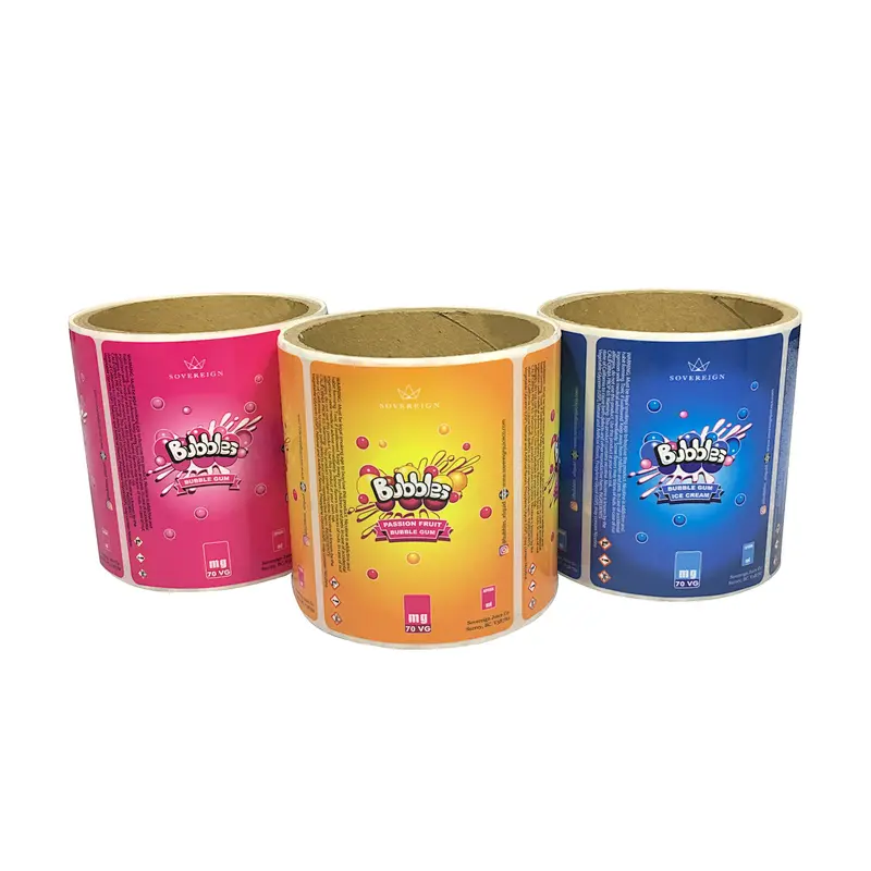 printing glossy laminated adhesive label for oil bottle package label