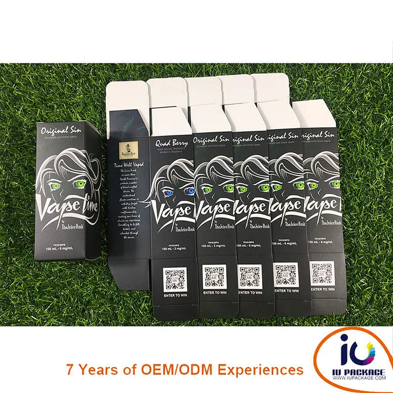350g 18pt matt lamination paper package box for liquid bottle