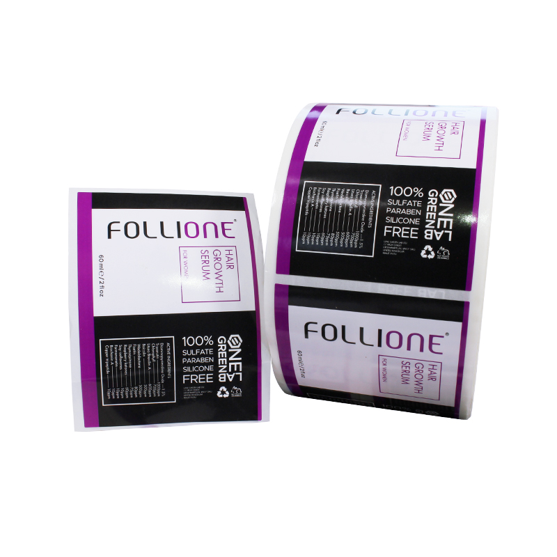 glossy adhesive label