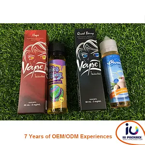 350g 18pt matt lamination paper package box for liquid bottle