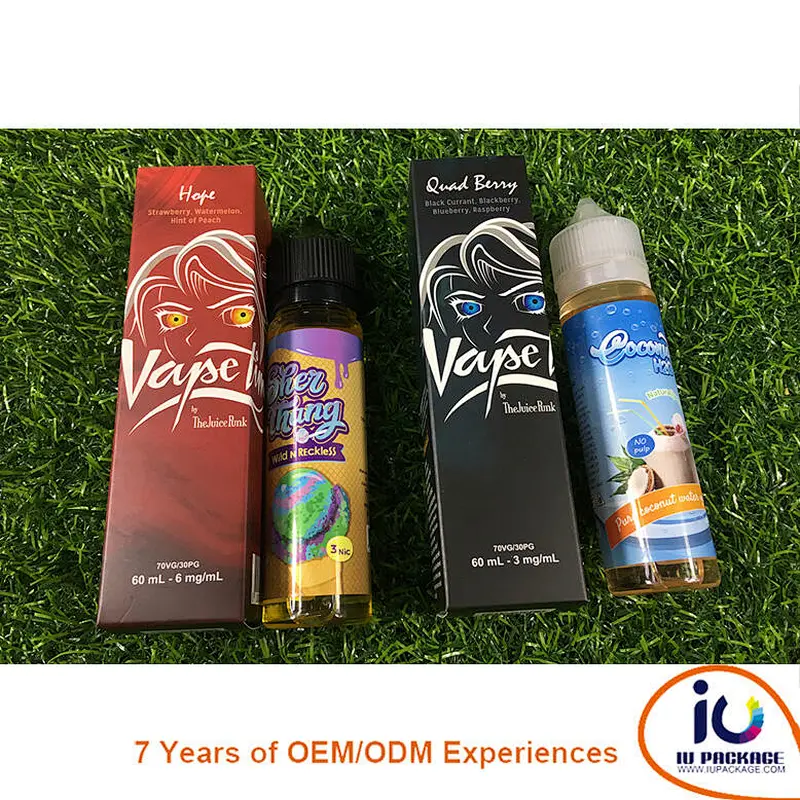 350g 18pt matt lamination paper package box for liquid bottle