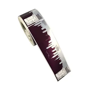 custom silver PE PET foil printed package adhesive label for vaping oil bottle