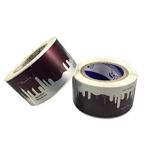 custom silver PE PET foil printed package adhesive label for vaping oil bottle