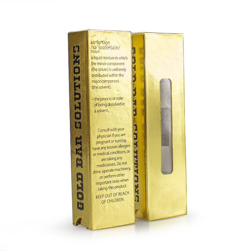 vaping pen package gold