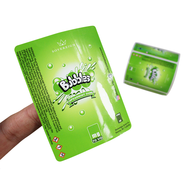 white pe viynl printing label